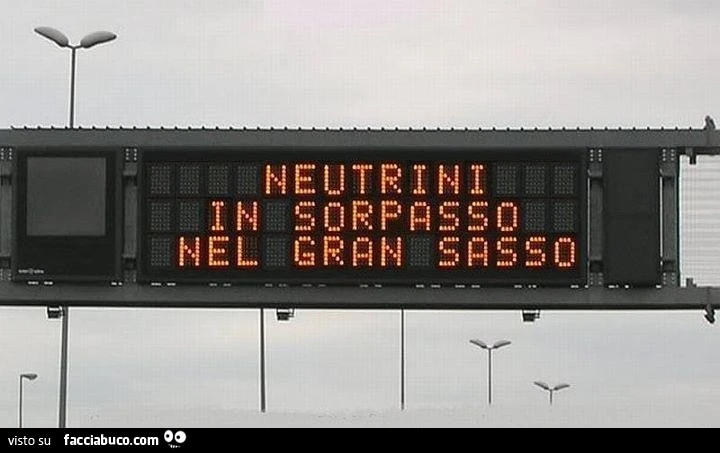 Neutrini in sorpasso nel Gran Sasso