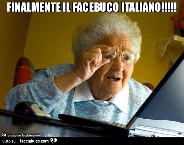 Finalmente il facebuco italiano