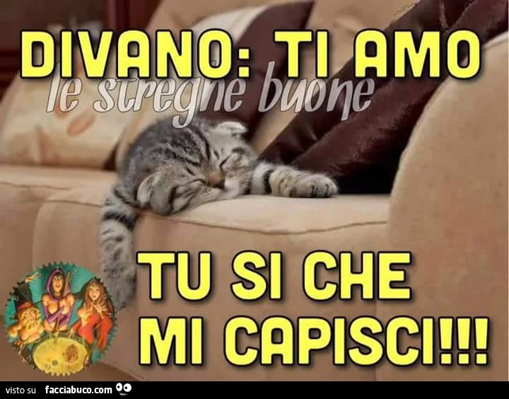 Divano ti amo. Tu si che mi capisci
