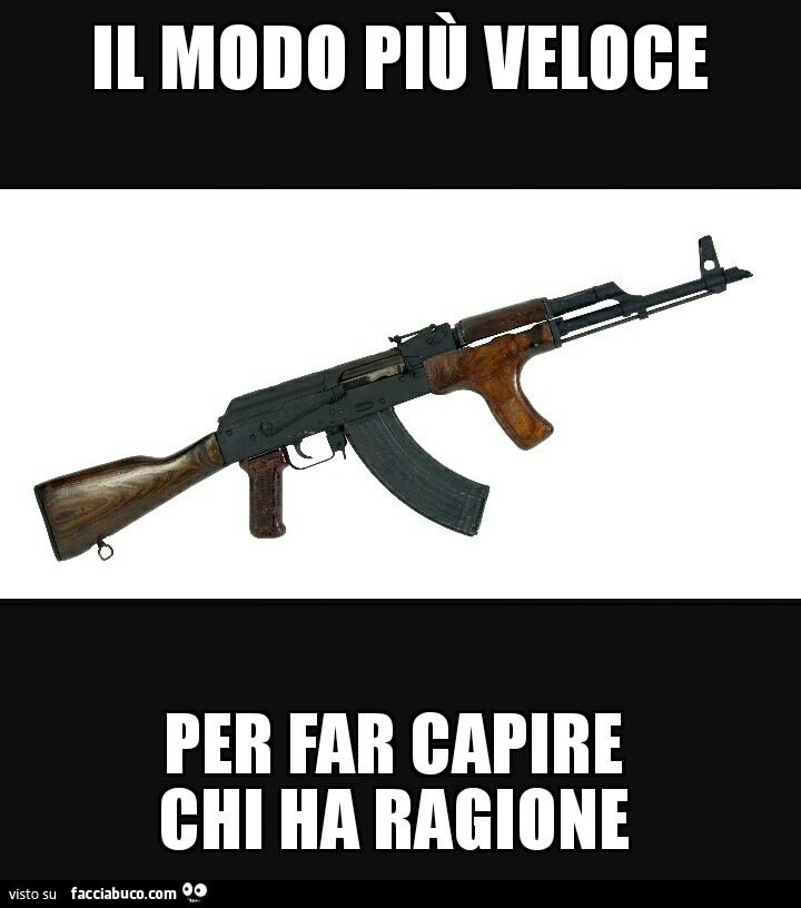 Il modo più veloce per far capire chi ha ragione