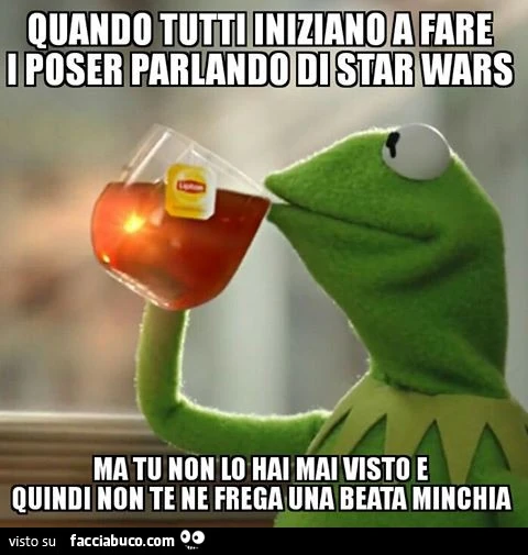 Quando tutti iniziano a fare i poser parlando di Star Wars, ma tu non lo hai mai visto e quindi non te ne frega una beata minchia