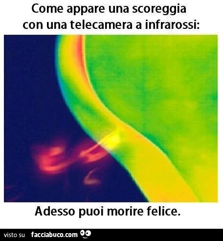 Come appare una scoreggia con una telecamera a infrarossi. Adesso puoi morire felice