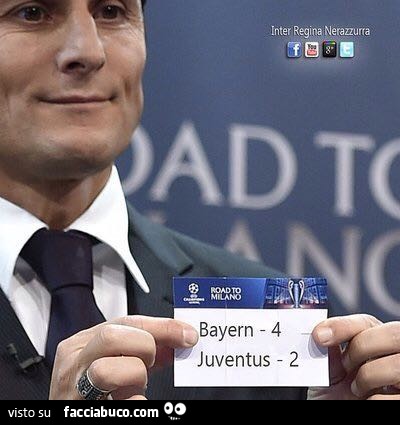 Zanetti estrae Bayern 4 Juventus 2