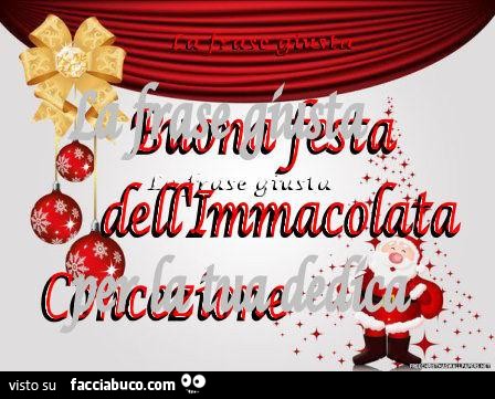 Buona festa dell'Immacolata Concezione
