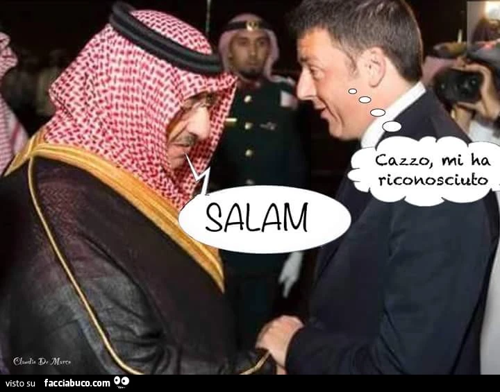 Salam. Cazzo mi ha riconosciuto