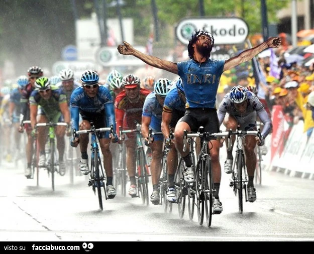 Gesù Cristo ciclista