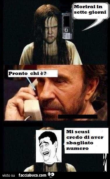 la bambina di the ring chiama Chuck Norris