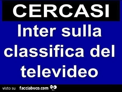 Cercasi Inter sulla classifica del televideo